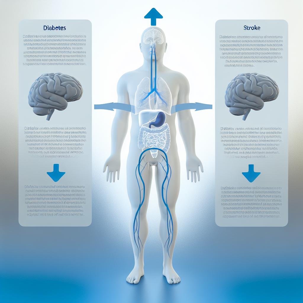 How diabetes impacts stroke risk.