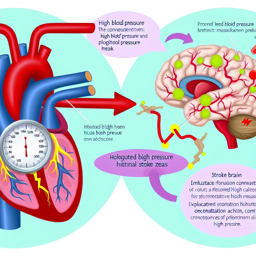 How high blood pressure increases stroke risk.